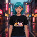 Kawaii Sushi Cats T-Shirt — "Sushi-Birthday Sweet Cafe" Graphic Tee