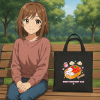 Kawaii Ramen & Dumpling Canvas Tote Bag — Cute Japanese Food Market Grocery Tote