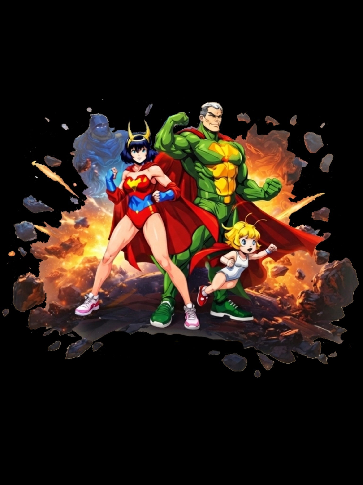 Hyperforce 3000 Anime T Shirt Cosmic Hero Team Art Tee Special Edition Streetwear