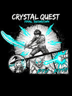 Crystal Quest Anime T Shirt Final Showdown Manga Style RPG Fantasy Graphic Tee