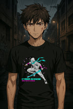 Cyber Shinobi Anime T Shirt Neo Tokyo Ninja Cyberpunk Graphic Tee