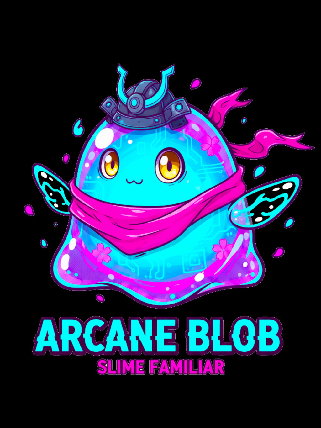 Arcane Blob Anime T Shirt Cute Slime Familiar Fantasy Gamer Tee