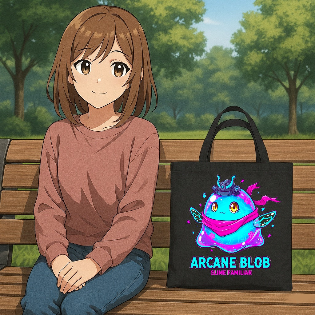Arcane Blob Anime Tote Bag Cute Slime Familiar Fantasy Gamer Tote