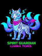 Spirit Guardian Tiger Anime Shirt Neon Fantasy Guardian Animal Tee