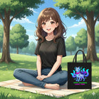 Spirit Guardian Tiger Tote Bag Neon Fantasy Anime Animal Carryall