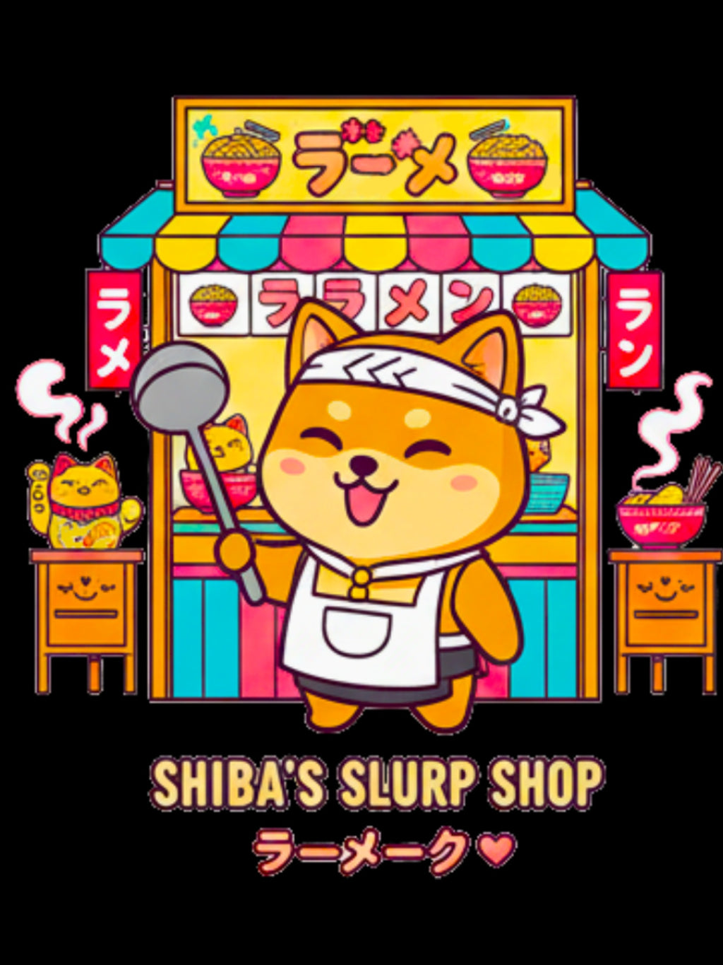 Cute Shiba Inu Ramen Shirt Kawaii Anime Dog Japanese Food Graphic Tee