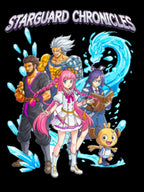Starguard Chronicles Anime T Shirt Fantasy Hero Team RPG Style Gamer Shirt Anime Streetwear