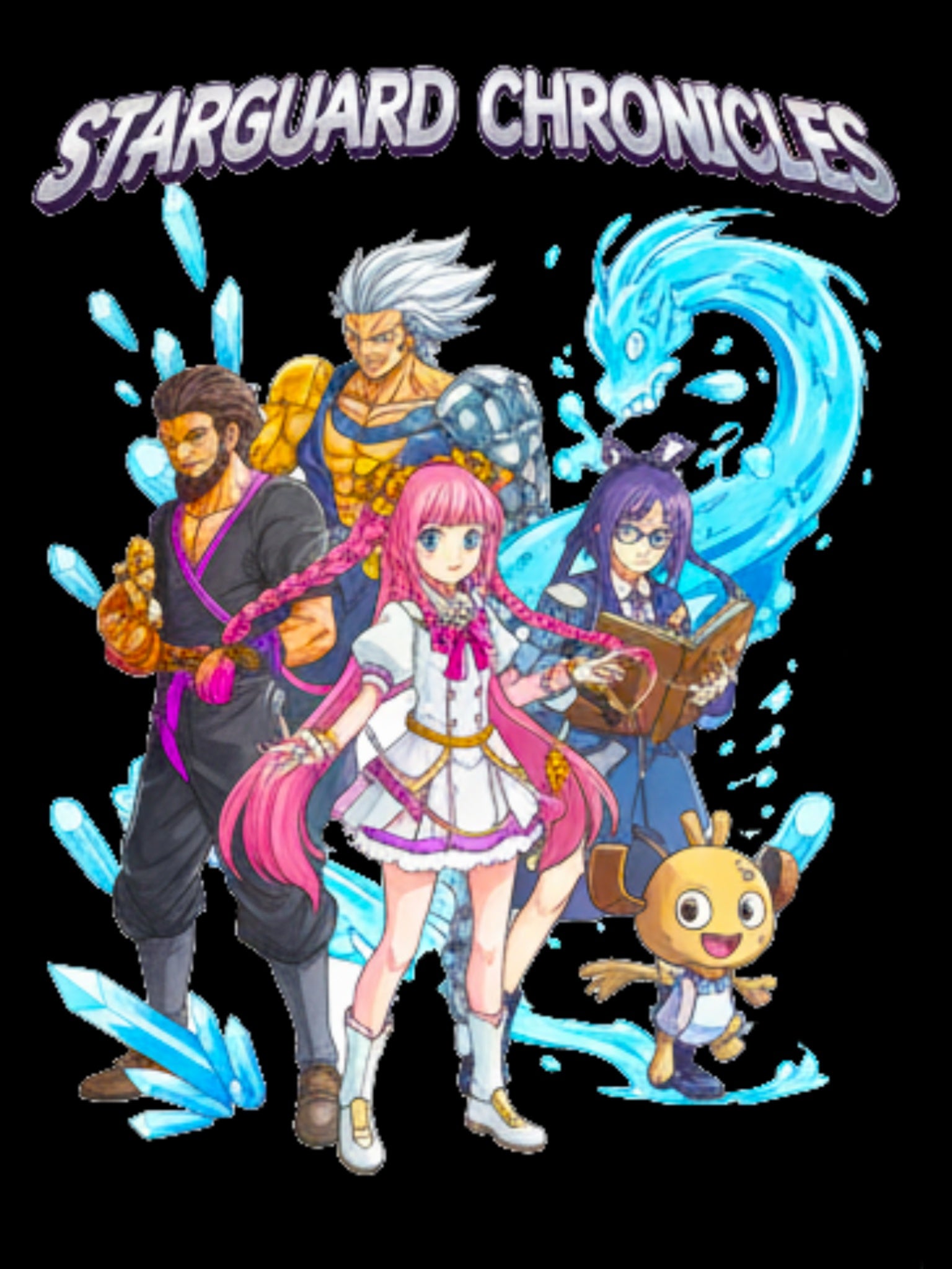 Starguard Chronicles Anime T Shirt Fantasy Hero Team RPG Style Gamer Shirt Anime Streetwear