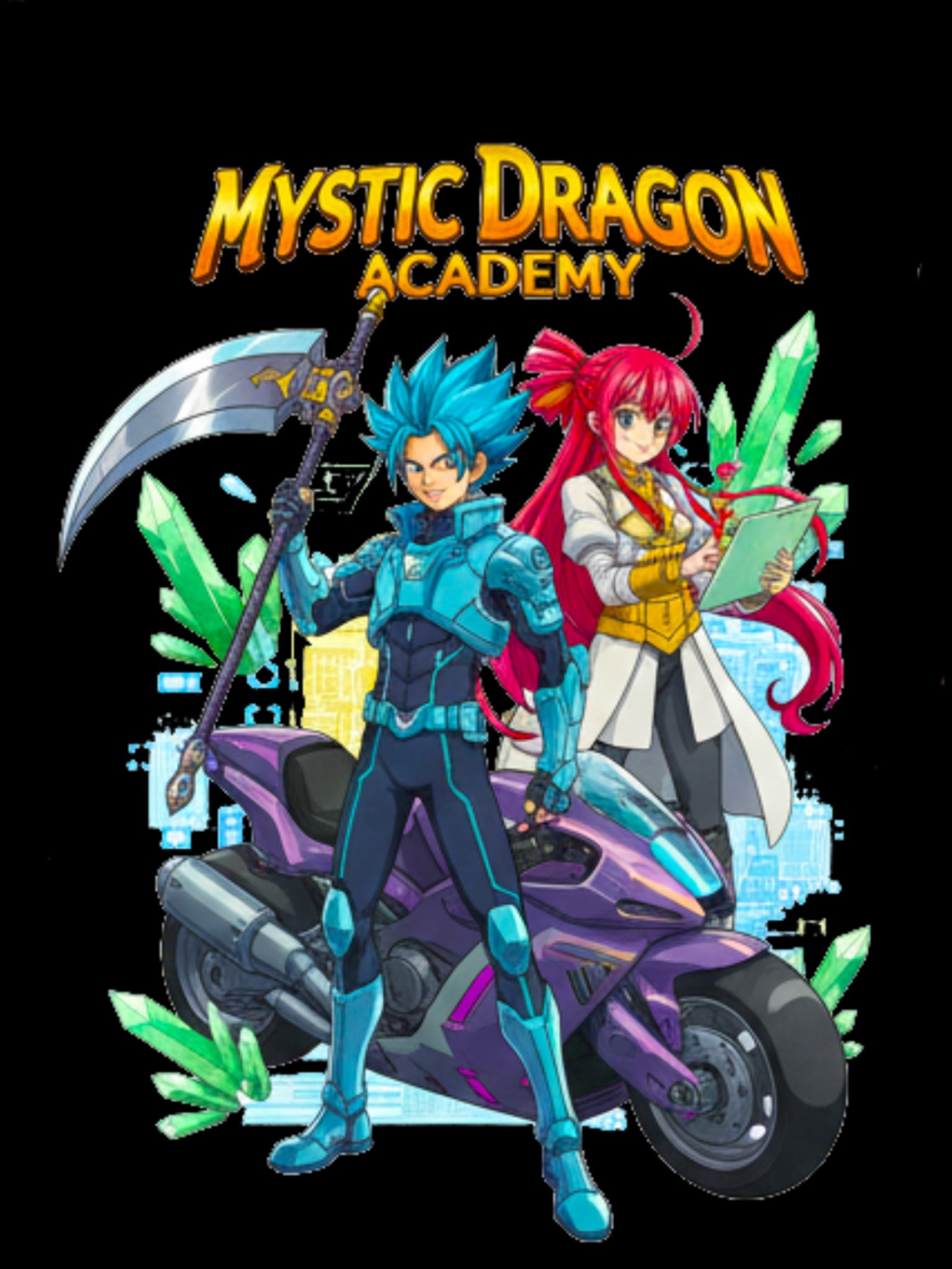 Mystic Dragon Academy Anime T Shirt Fantasy Hero Streetwear Graphic Tee Gamer Anime Shirt Unisex