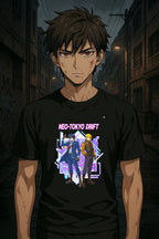 Neo Tokyo Drift Anime T Shirt Cyberpunk Streetwear Futuristic Anime Graphic Tee Gamer Shirt Unisex
