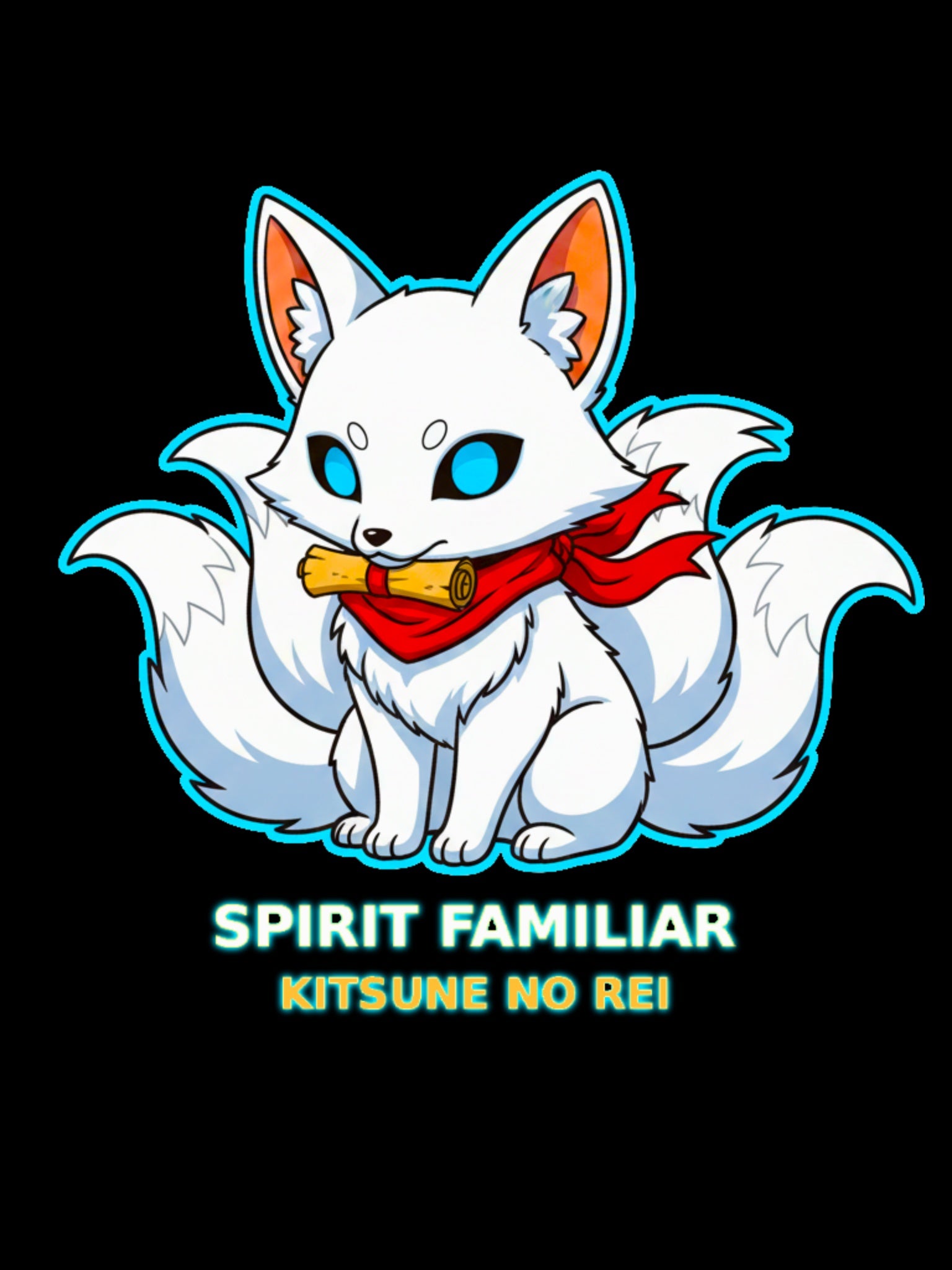 Kitsune Spirit Familiar Anime Tote Bag Cute Fox Yokai Japanese Myth Reusable Shopping Bag Anime Gift