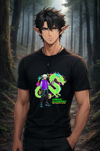 Urban Alchemist Anime T Shirt Dragon Graffiti Streetwear Graphic Tee Cyberpunk Fantasy Gamer Shirt Unisex