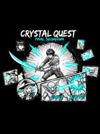 Crystal Quest Anime T Shirt Fantasy Manga Final Showdown Graphic Tee RPG Anime Gamer Shirt Unisex