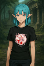 Tranquility Anime Girl T Shirt Sakura Koi Japanese Aesthetic Calm Anime Streetwear Tee