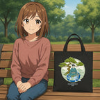 Harmony Anime Tote Bag Zen Nature Koi Bonsai Japanese Aesthetic Calm Anime Shopper Bag