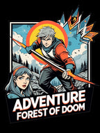 Adventure Anime T Shirt Forest of Doom Retro Hero Fantasy Streetwear Tee