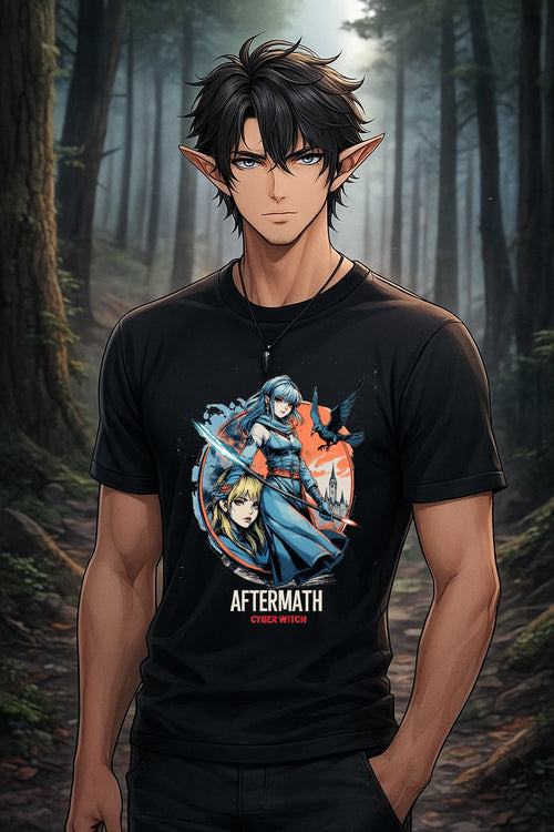 Aftermath Cyber Witch T Shirt Anime Fantasy Streetwear Dark Hero Graphic Tee