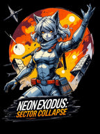 Cyberpunk Anime Girl T Shirt Neon Exodus Sector Collapse Futuristic Sci Fi Streetwear Gift