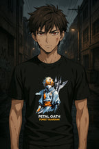 Anime Forest Guardian T Shirt Petal Oath Fantasy Warrior Nature Spirit Streetwear Gift