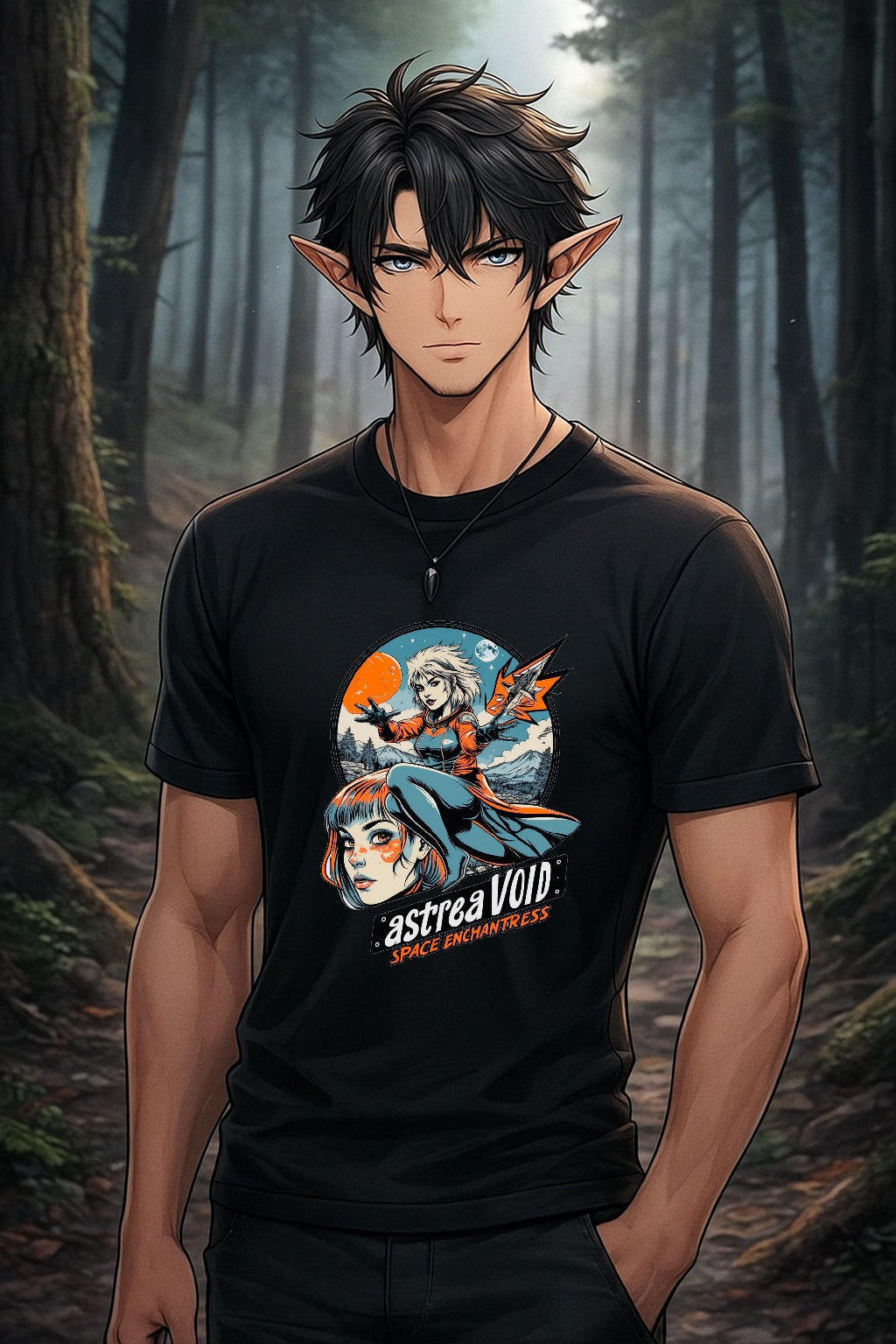 Anime Space Enchantress T Shirt Astra Void Cosmic Fantasy Mage Streetwear Gift