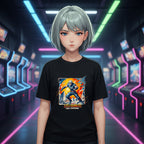 Celestial Anime Hero T Shirt Cosmic Power Warrior Sci Fi Streetwear