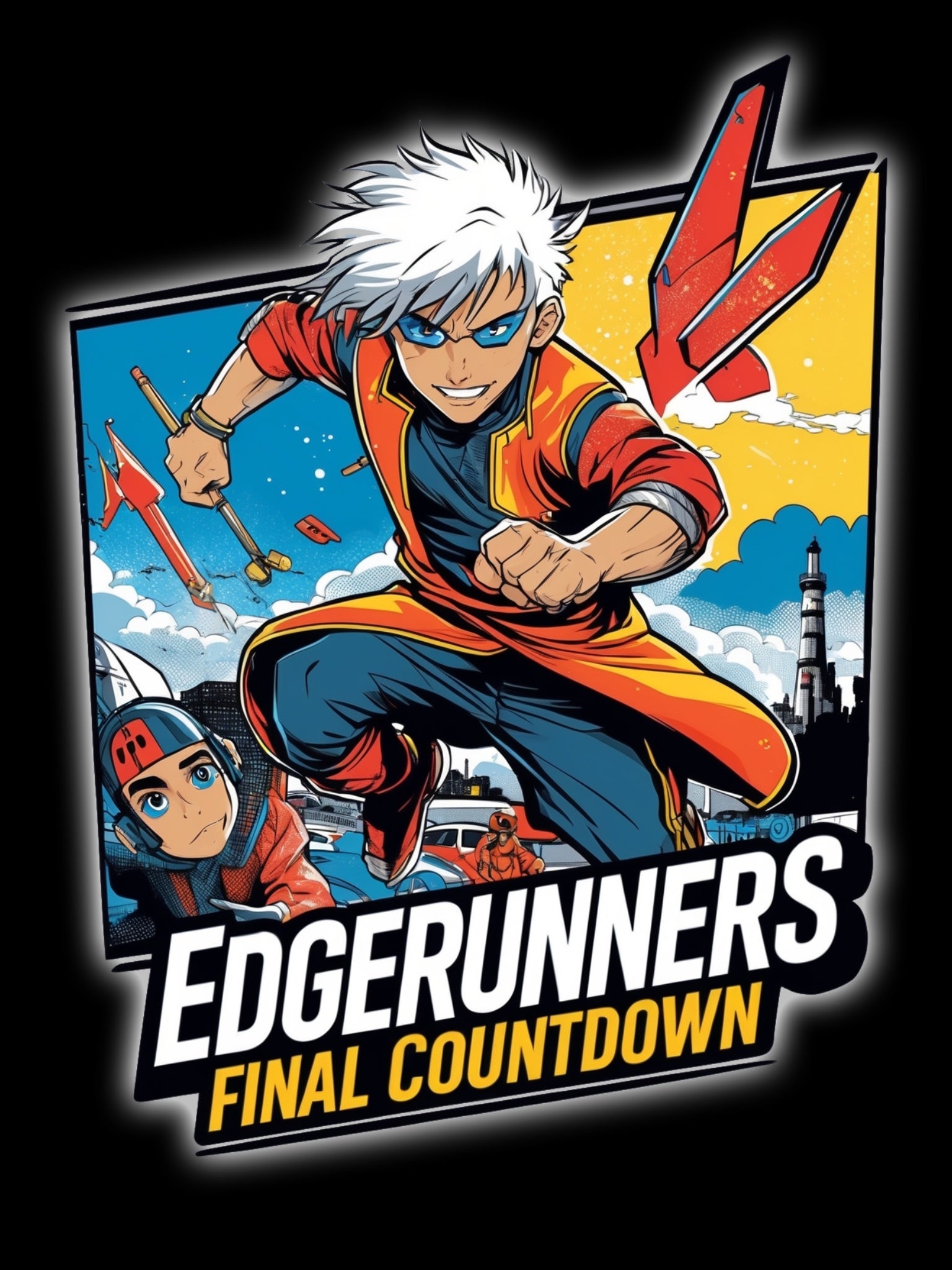 Anime Runner T Shirt Speed Hero Streetwear Fast Action Sci Fi Graphic Tee