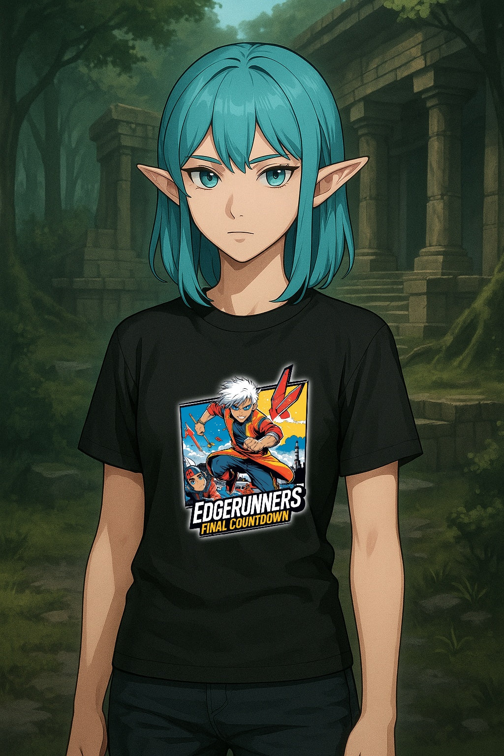 Anime Runner T Shirt Speed Hero Streetwear Fast Action Sci Fi Graphic Tee