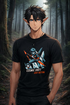 Cosmic Drift Anime T Shirt Sci Fi Runner Space Hero Streetwear Graphic Tee