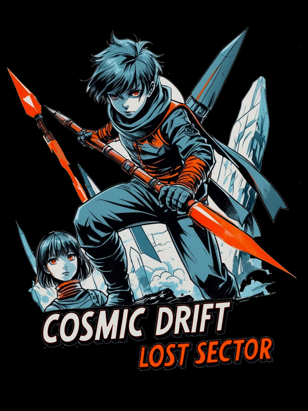 Cosmic Drift Anime T Shirt Sci Fi Runner Space Hero Streetwear Graphic Tee
