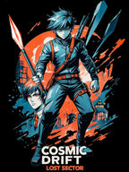 Cosmic Drift Anime T Shirt Lost Sector Sci Fi Runner Space Hero Streetwear Tee
