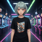 Cyber Squad Anime T Shirt Tech Heist Sci Fi Team Futuristic Streetwear Tee