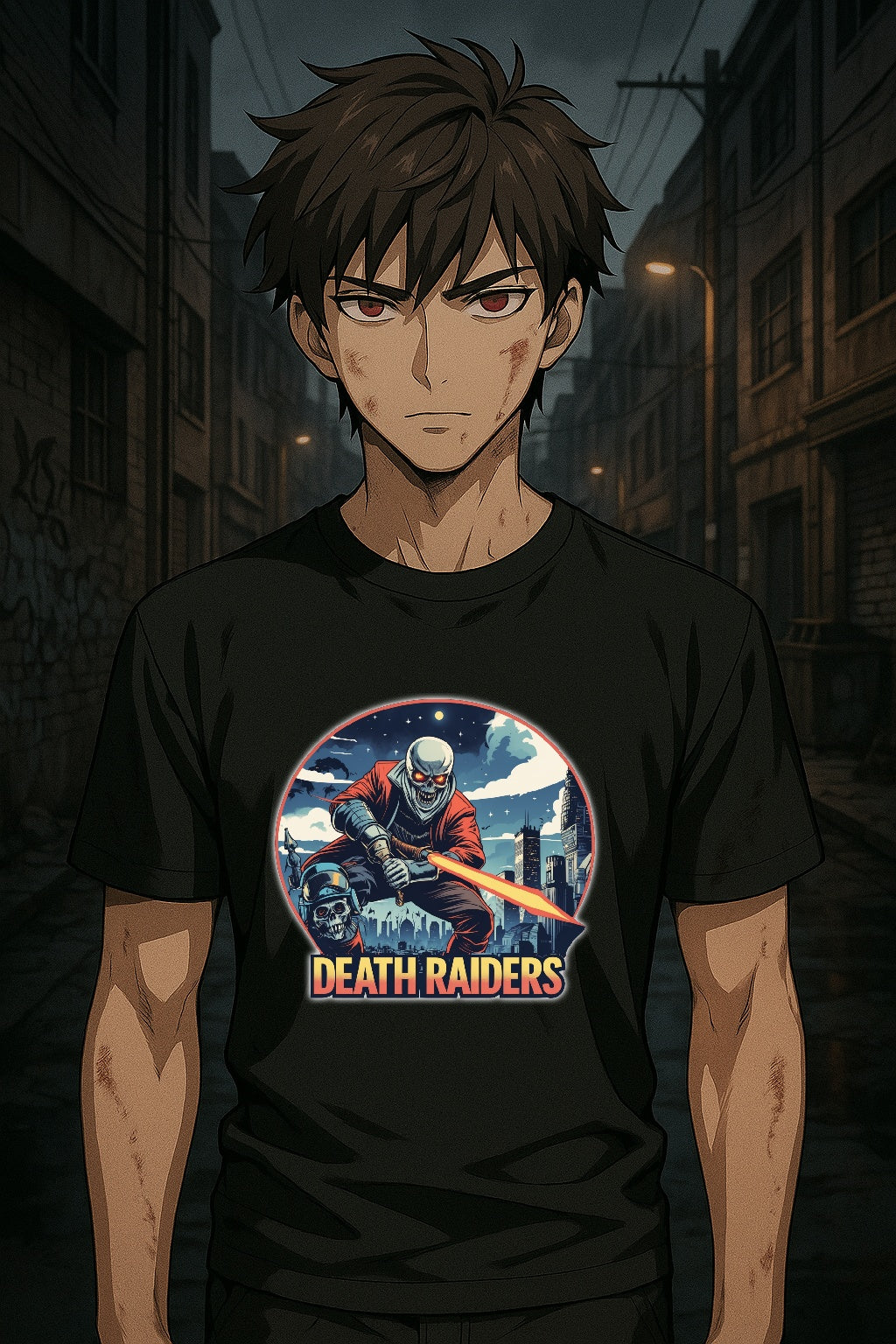 Death Raiders Anime T Shirt  Streetwear Graphic Tee