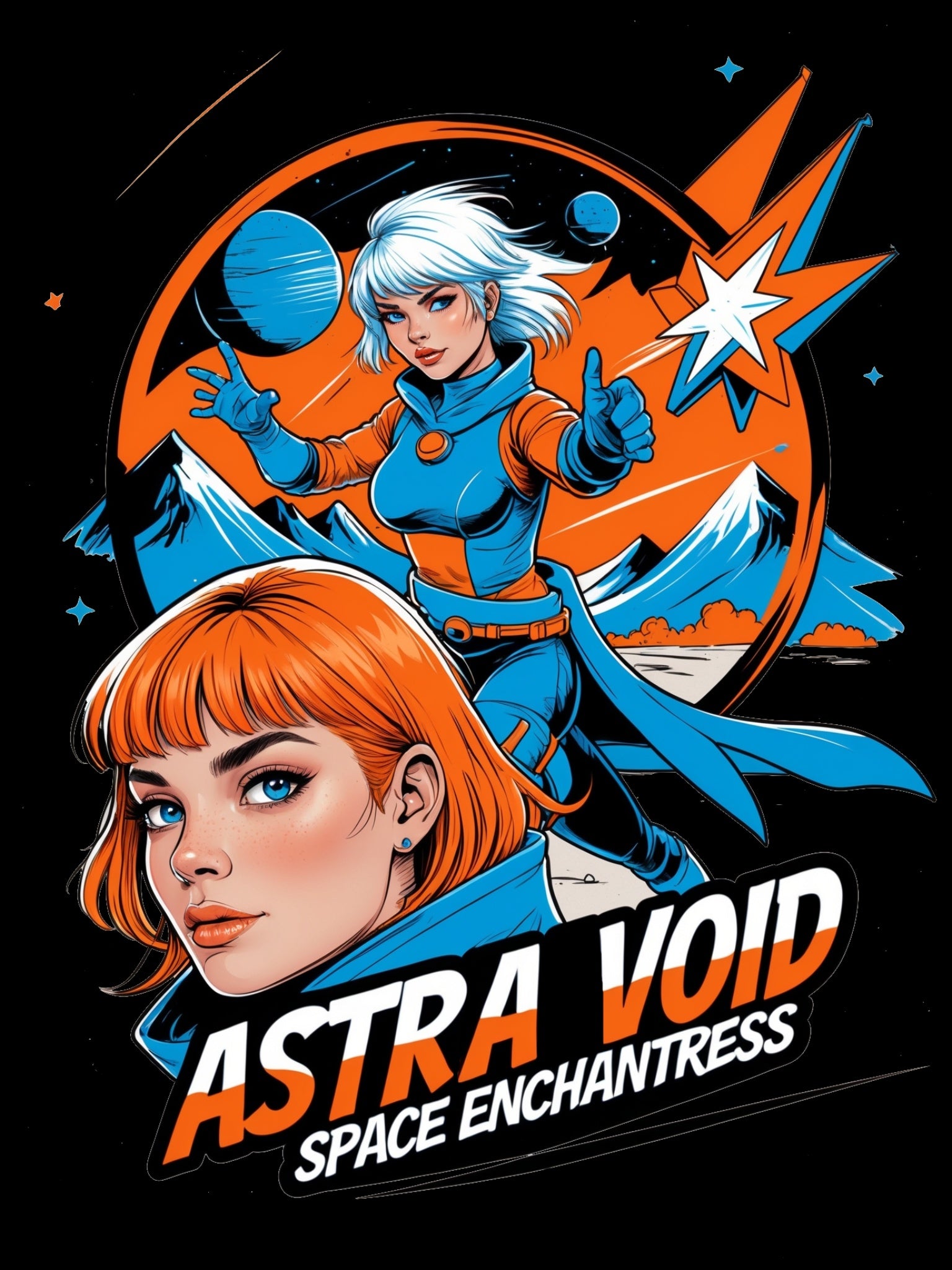 Astra Void Space Enchantress T-Shirt – Sci-Fi Anime Graphic Tee