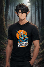 Anime Celestial Warrior T Shirt Celestial Override Divine Retro Sci Fi Fantasy Streetwear