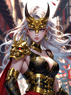 Oni Demon Queen Anime Poster – Dark Fantasy Pin Up Wall Art