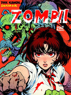 Rika Minazuki ZOMBA SQUAD Poster - Zombie Apocalypse Anime Wall Art, Horror Manga Comic Cover Print, Grindhouse Survivor Girl Decor, Gamer Room Poster