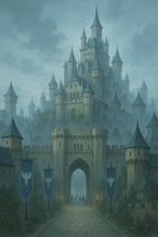 Castle Draven Poster Dark Fantasy Castle Wall Art Medieval Kingdom Gothic Aesthetic Moody Anime Inspired Decor Gift