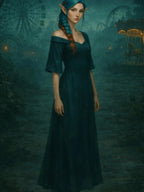 Elyra Veyne Poster – Fae Encounter Anime Wall Art, Dark Carnival Elf Girl, Fantasy Mystery Artwork, Epic Anime Universe