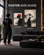 Keep Moving Forward Anime Japanese Ink Art Poster