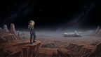 Adrift Beyond the Stars Sci-Fi Anime Space Exploration Poster