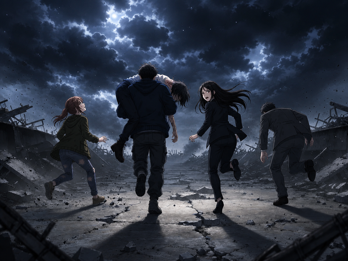 The Last Player: "Night Run" Anime Survival Thriller Poster
