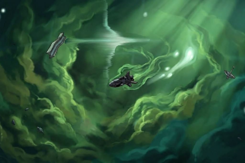 Adrift Beyond the Stars: "The Proto Void" Sci-Fi Anime Space Mystery Poster