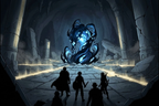 The Ballad of the First Party: "The Thing Below" Fantasy Anime Adventure Poster
