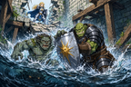 The Ballad of the First Party: "The Blackwater Crossing" Fantasy Anime Adventure Poster
