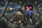 Starbound Drifters: "Dead Letter" Sci-Fi Anime Space Western Poster