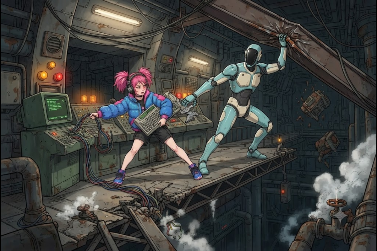 Starbound Drifters: "Ghost Handle" Sci-Fi Anime Space Western Poster