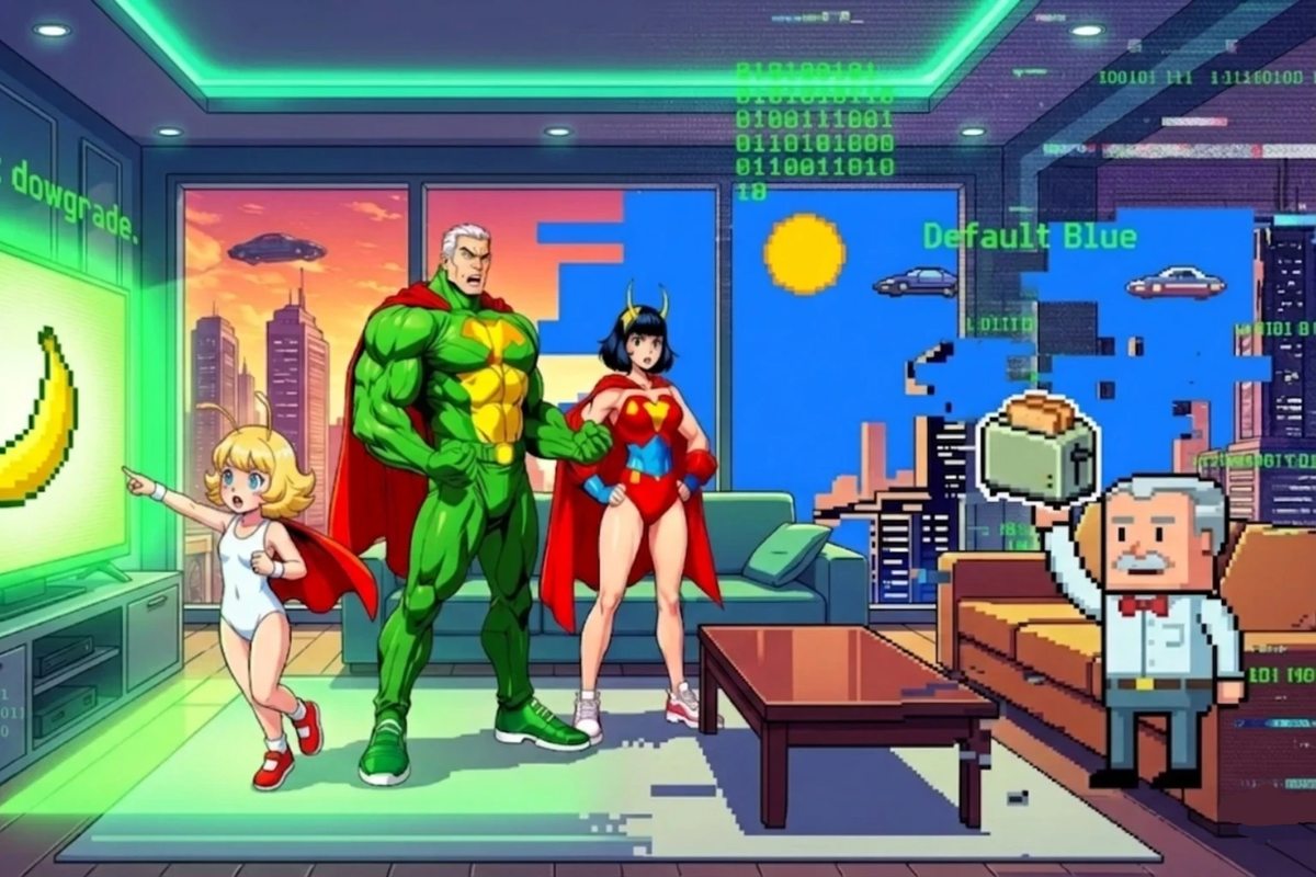 Hyperforce 3000: “The 16 Bit Takeover” Anime Superhero Poster