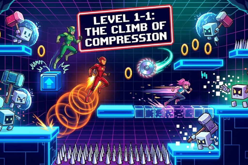 Hyperforce 3000: “The Platformer Peril” Anime Superhero Poster