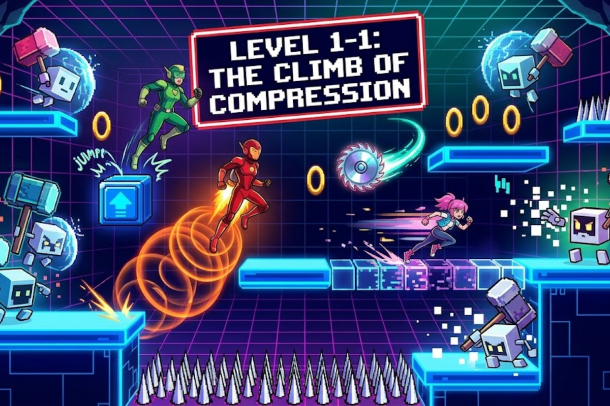 Hyperforce 3000: “The Platformer Peril” Anime Superhero Poster