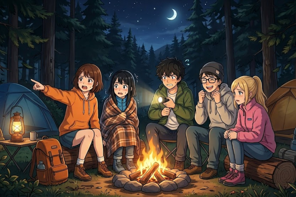 One Last Summer Anime Slice of Life Camping Poster